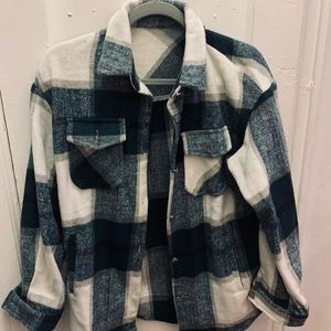 Plaid Shacket (Wool Button-Down)